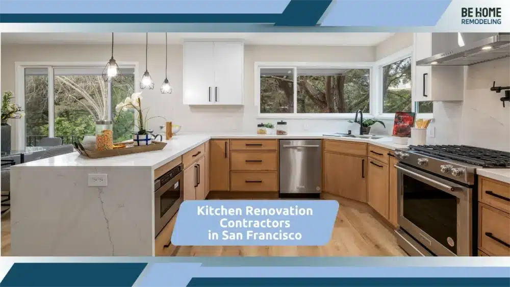 Stylish San Francisco kitchen renovation featuring quartz countertops and wood tones