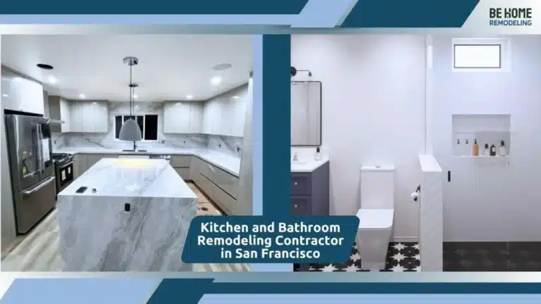 Kitchen and bathroom remodeled together in a San Francisco home