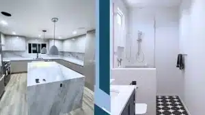 Modern kitchen and bathroom renovation by San Francisco contractor